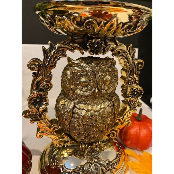Bath & Body Works Ornate Owl Pedestal Candle Holder -New - Picture 2 of 12
